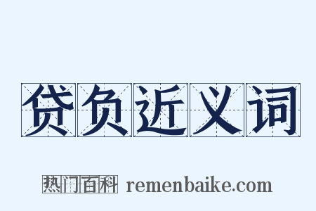 贷负近义词是什么意思的图片